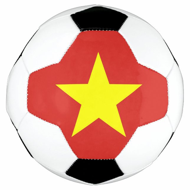 Patriotischer Fußballball mit Vietnam-Flagge Fußball (Vorderseite)