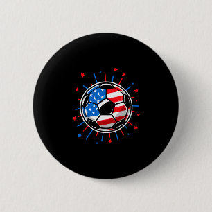 Patriotischer Fußballspieler 4. Juli amerikanische Button
