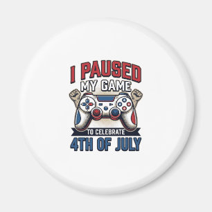 Patriotischer Gamer 4. Juli Vintage-Vector-Shirt_1 Magnet