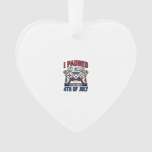 Patriotischer Gamer 4. Juli Vintage Vector Shirt_1 Ornament