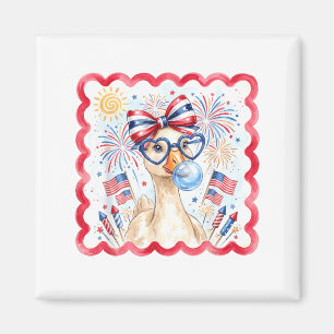 Patriotischer Gans-Feuerwerk-Bubble-Gum-USA-Party Magnet