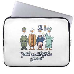 Patriotischer Gänseaufstellung Vintage Vector Shir Laptopschutzhülle