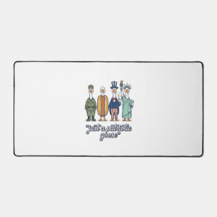 Patriotischer Gänseaufstellung Vintage Vector Shir Schreibtischunterlage
