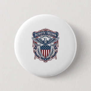 Patriotischer Gartenflaggen-Stil Vektorgrafik T-Sh Button