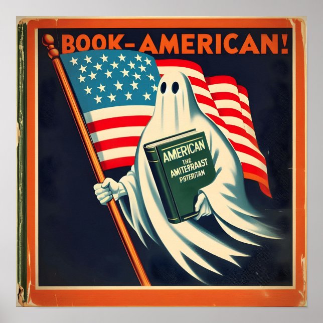 Patriotischer Geist: Boo-merica! Retro Vibes Poster (Vorne)
