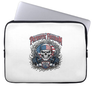 Patriotischer Geländewagen-Schädel-Monstertruck 17 Laptopschutzhülle