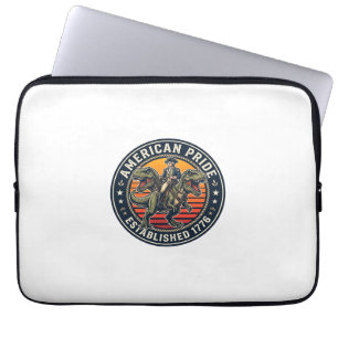 Patriotischer George Washington Reitet T-Rex Ameri Laptopschutzhülle