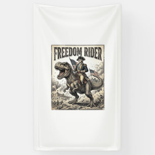 Patriotischer George Washington Reitet T-Rex Freih Banner