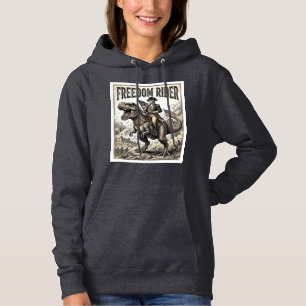 Patriotischer George Washington Reitet T-Rex Freih Hoodie