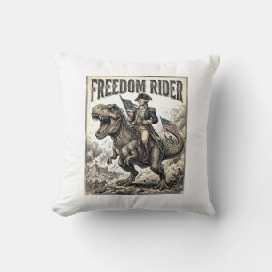 Patriotischer George Washington Reitet T-Rex Freih Kissen