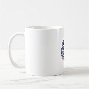 Patriotischer Georgia-Pfirsich-Bogen Vintage 4. Ju Kaffeetasse
