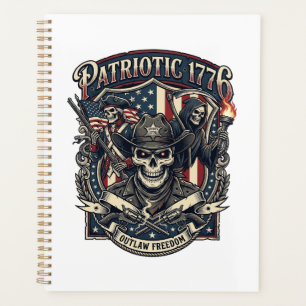 Patriotischer Gesetzloser Totenkopf Sheriff Dunkle Planer