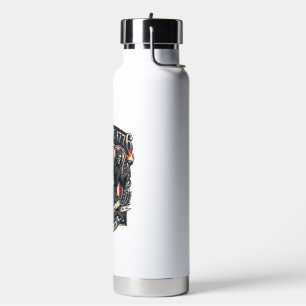 Patriotischer Gesetzloser Totenkopf Sheriff Dunkle Trinkflasche