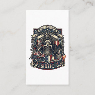 Patriotischer Gesetzloser Totenkopf Sheriff Dunkle Visitenkarte