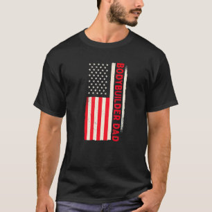 Patriotischer Gewichtheber Gewichte stemmender Wor T-Shirt