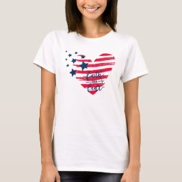 Patriotischer Glaube über Angst T-Shirt