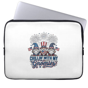 Patriotischer Gnom Chillin Mit Meinen Gnomies-Shir Laptopschutzhülle