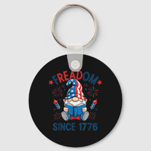 Patriotischer Gnom Feuerwerk Freadom 1776 Amerikan Schlüsselanhänger