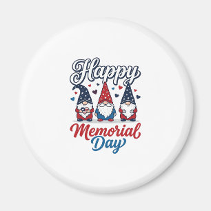 Patriotischer Gnom Frohen Gedenktag Vintage-Shirt  Magnet