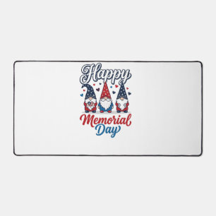 Patriotischer Gnom Glücklicher Memorial Day Vintag Schreibtischunterlage