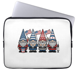 Patriotischer Gnom-Krankenpfleger-Vektor-Vintage-S Laptopschutzhülle