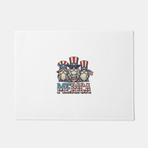 Patriotischer Gnom Merica Vintage Vektor Design_1 Fußmatte