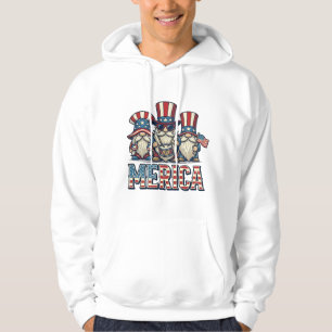 Patriotischer Gnom Merica Vintage Vektor Design_1 Hoodie