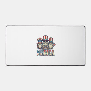 Patriotischer Gnom Merica Vintage Vektor Design_1 Schreibtischunterlage