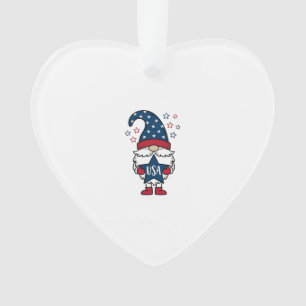 Patriotischer Gnom USA Stern Vektor-Shirt Design_1 Ornament