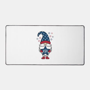Patriotischer Gnom USA Stern Vektor-Shirt-Design_1 Schreibtischunterlage