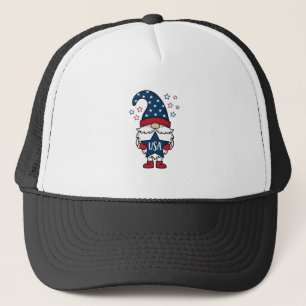 Patriotischer Gnom USA Stern Vektor-Shirt-Design_1 Truckerkappe