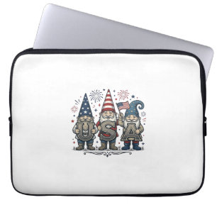 Patriotischer Gnom USA Vintage Fourth of July Shir Laptopschutzhülle