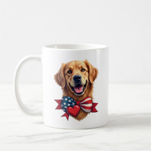 Patriotischer Golden Retriever Liebhaber Vintage-S Kaffeetasse