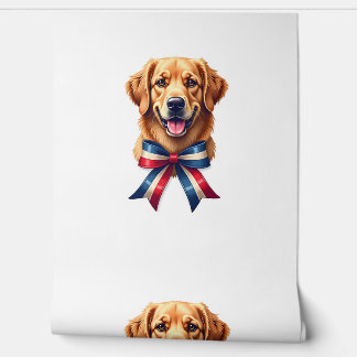 Patriotischer Golden Retriever Twin Ribbon Tee Tapete