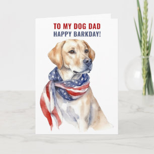 Patriotischer Golden Retriever Vater geklappter Gr Karte