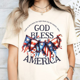 Patriotischer Gott segne Amerika. Wählergebet T-Shirt