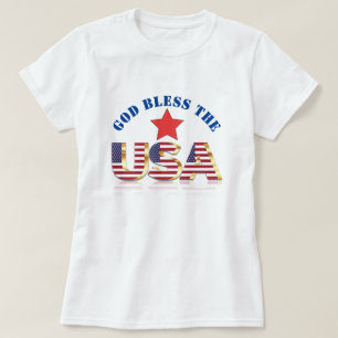 Patriotischer Gott segne USA / 4. Juli Feiertag  T-Shirt