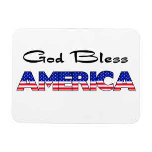 Patriotischer Gott segnen Amerika Magnet