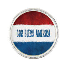 Patriotischer Gott segnen Amerika-Revers-Button