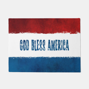 Patriotischer Gott segnen Amerika-Tür-Matte Fußmatte