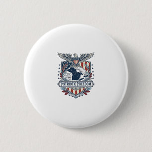 Patriotischer Great Lakes Pride Vektorgrafik T-Shi Button