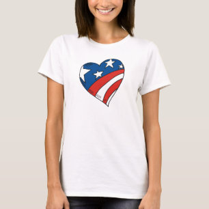 Patriotischer Herz-T - Shirt