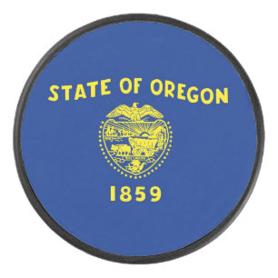 Patriotischer Hockey-Puck mit Fahne des Oregon-Sta Eishockey Puck