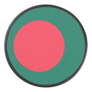 Patriotischer Hockey-Puck mit Flagge Bangladeschs Eishockey Puck