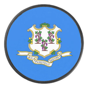 Patriotischer Hockey-Puck mit Flagge von Connectic Eishockey Puck