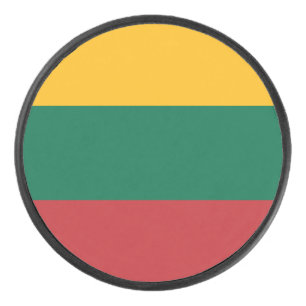 Patriotischer Hockey-Puck mit litauischer Flagge Eishockey Puck