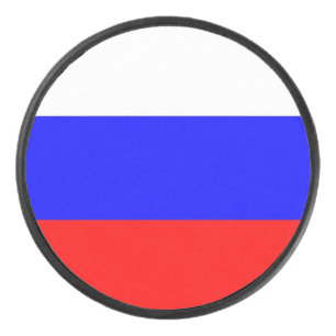 Patriotischer Hockey-Puck mit Russland-Flagge Eishockey Puck