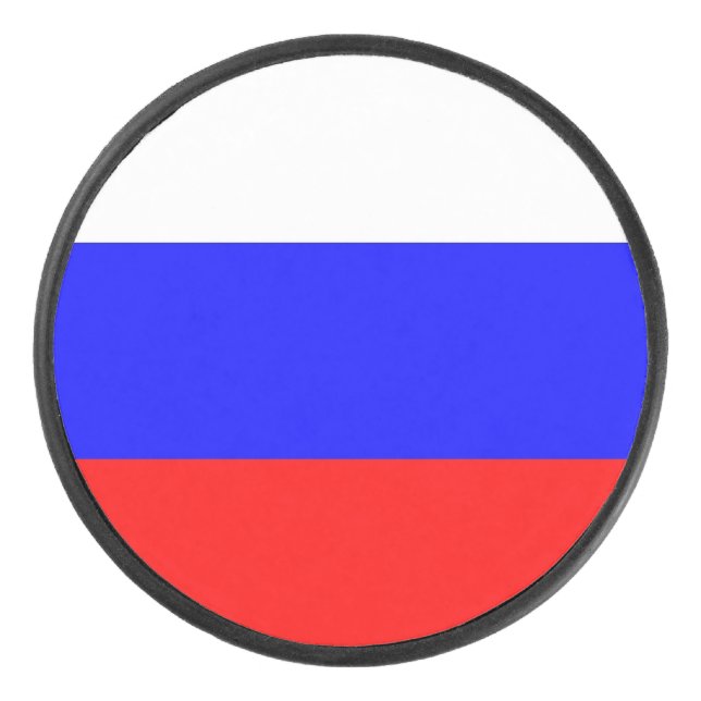 Patriotischer Hockey-Puck mit Russland-Flagge Eishockey Puck (Vorderseite)