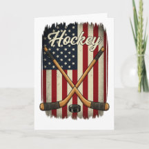 Patriotischer Hockey USA-Flagge Sport