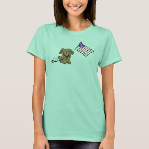 Patriotischer Hund 4. Juli T - Shirt